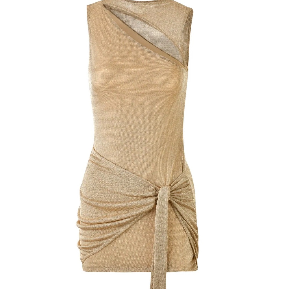 Tiger Mist Gold Azelma Mini Dress